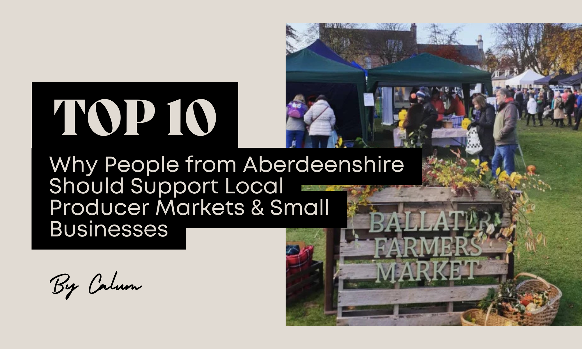 Aberdeenshire local markets small businesses community support Scotland