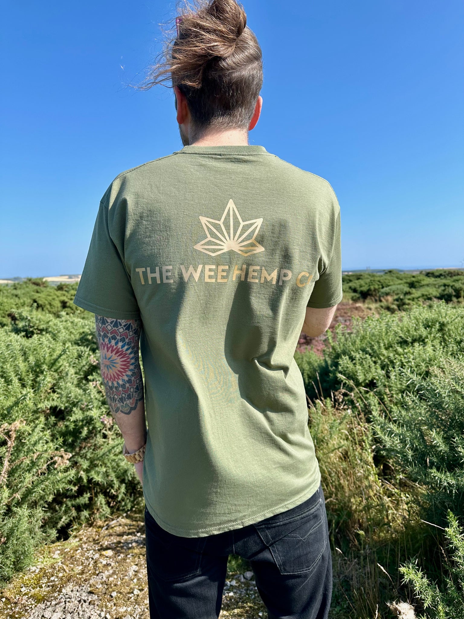 Fall Collection T-Shirt -  Olive Green / Gold Logo